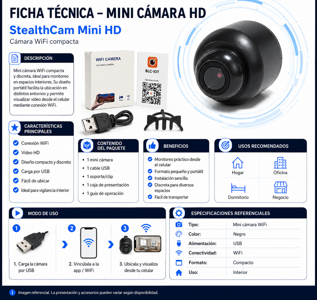 STEALTHCAM MINI HD - MINI CÁMARA HD